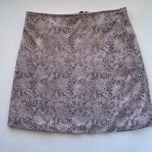Pink Snakes skin mini skirt XS